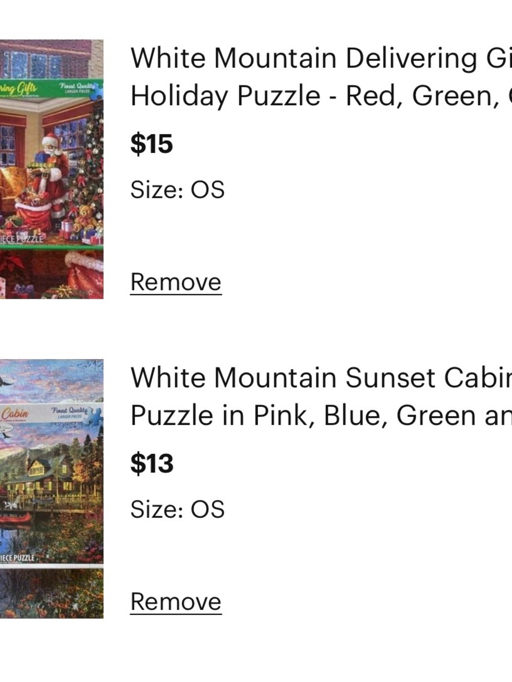 Hannahgad1 Bundle White Mountain Holiday Delivering Gifts  & Sunset Cabin